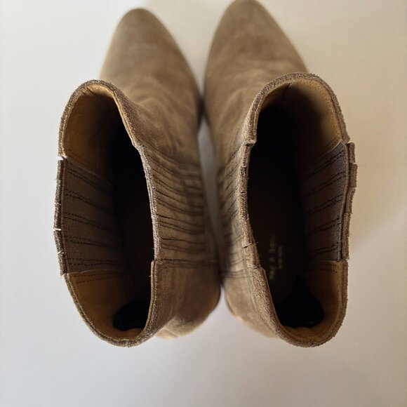 Rag & Bone Size 35/4.5 Brown Gray Grey Ankle Boot Pull On Rover Chelsea Boot - Picture 6 of 10